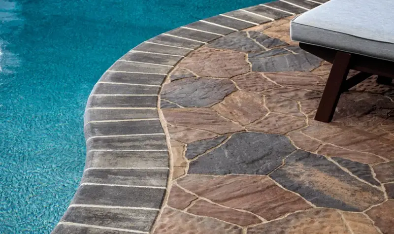 concrete pavers for plunge pool coping